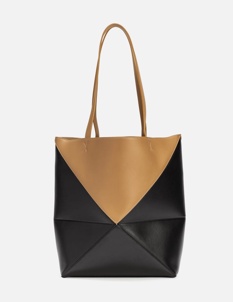 Loewe - Puzzle Fold Bicolor Tote In Shiny Calfskin | HBX