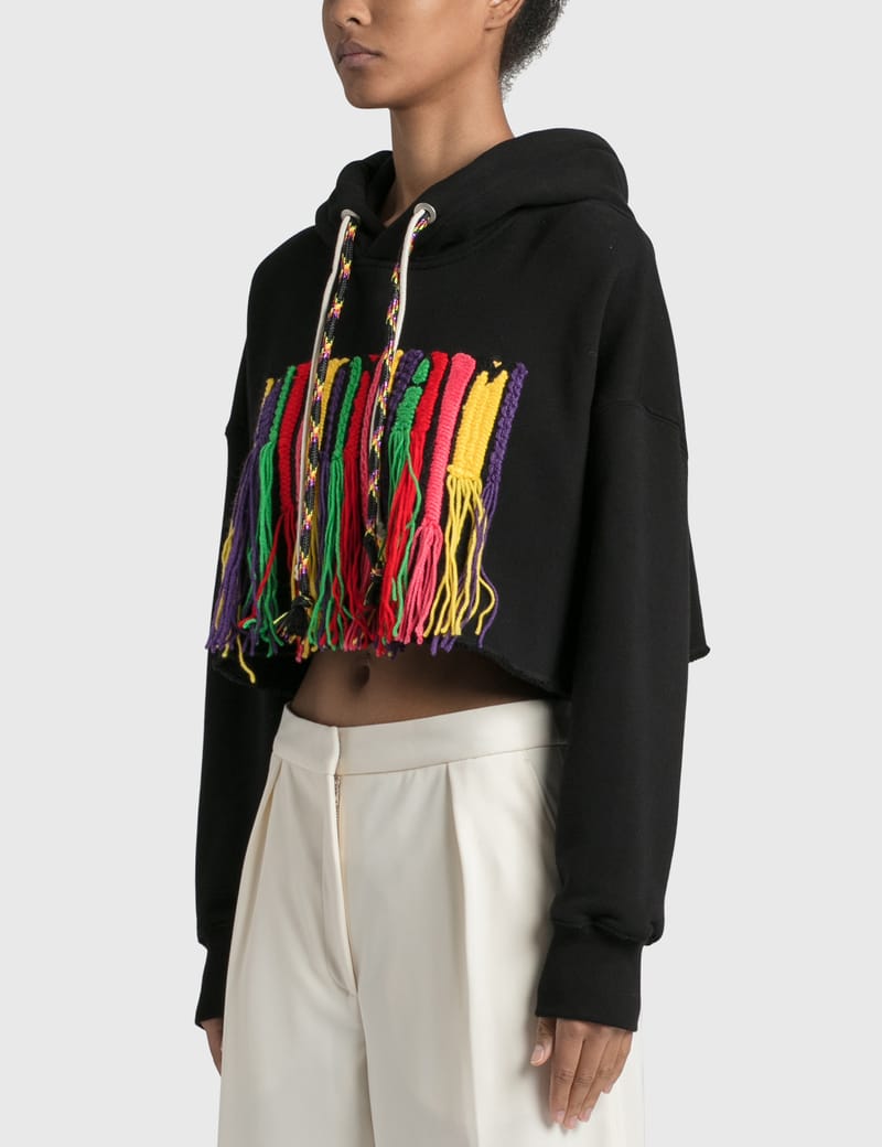 Palm Angels Palm Angels x Missoni Tassels Cropped Hoodie HBX