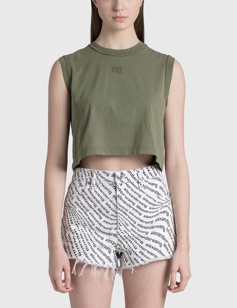 T By Alexander Wang - Puff Logo Cropped Top | HBX - Globally