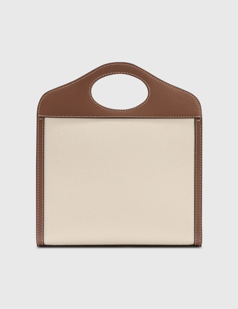 Burberry - Mini Two-tone Canvas and Leather Pocket Bag | HBX