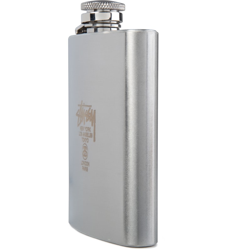 Stüssy - Silver World Tour Flask | HBX