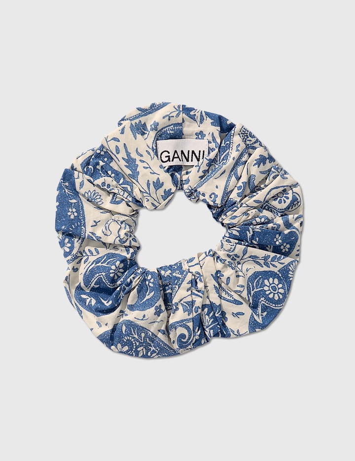 Ganni - Printed Cotton Scrunchie | HBX - Globally Curated Fashion and ...