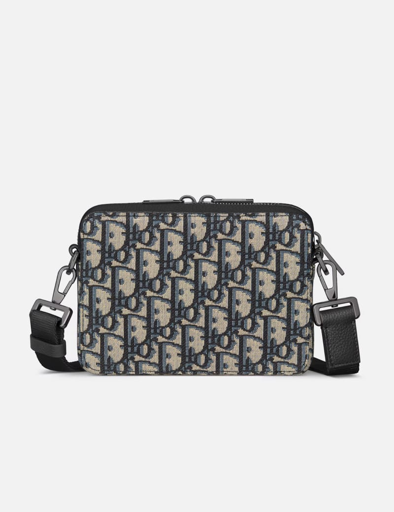 Dior - Dior Zipped Pouch with Strap in Beige and Black Dior