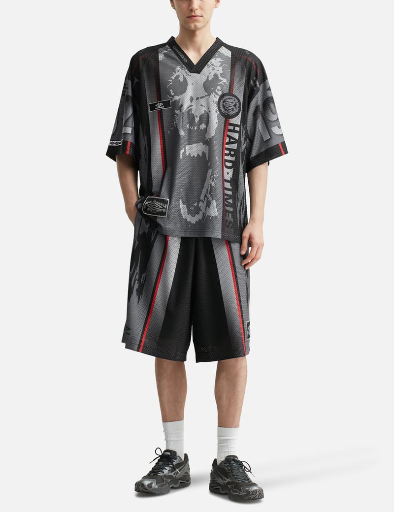 【UMBRO X SLAM JAM】 98/99 Hard Times / BLACK Umbro - 98/99 Hard Times Shorts | HBX - Globally Curated