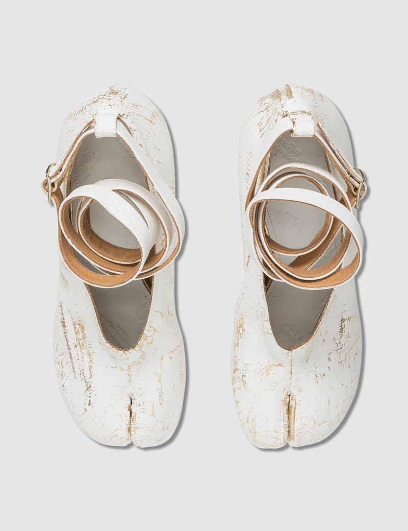 靴 MaisonMargiela ANKLE STRAP TABI PUMPS Maison Margiela TABI Ankle Strap Pumps Size 36 Khaki PVC