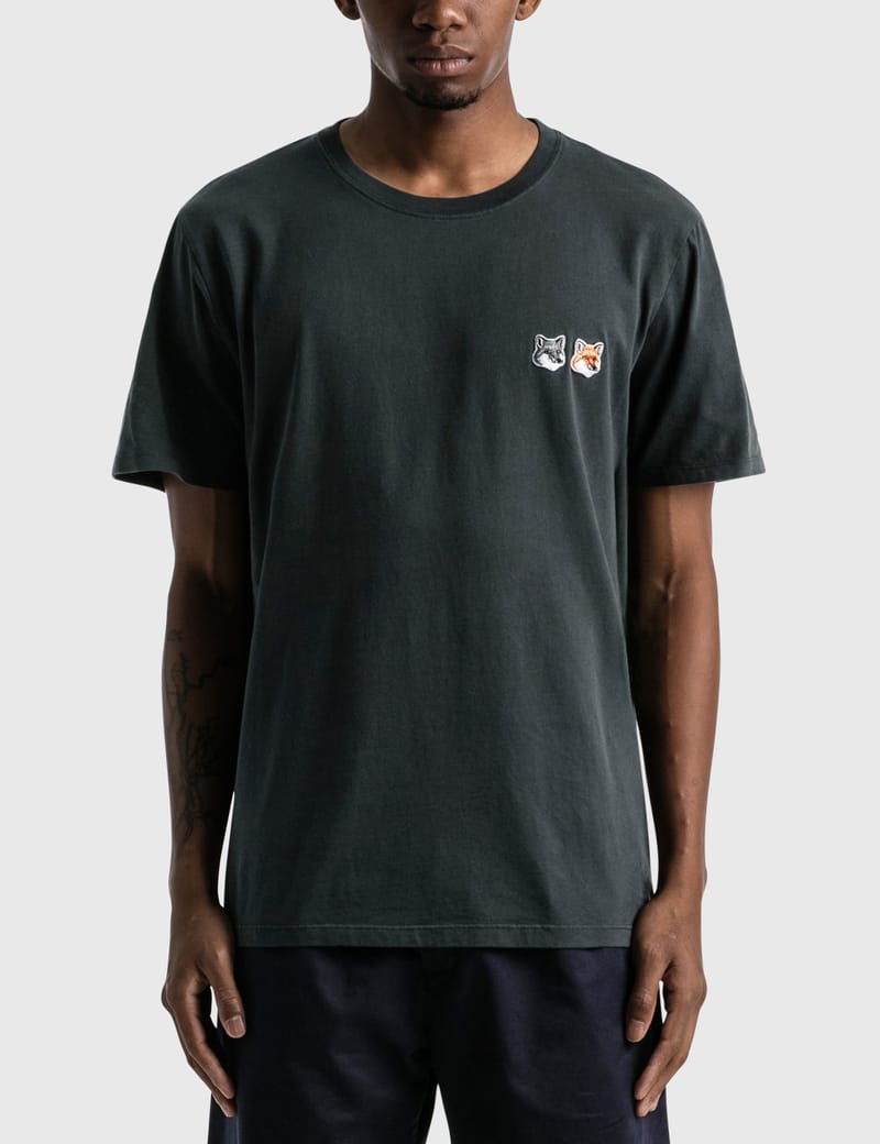 Maison Kitsuné - Double Fox Head Patch T-shirt | HBX - Globally