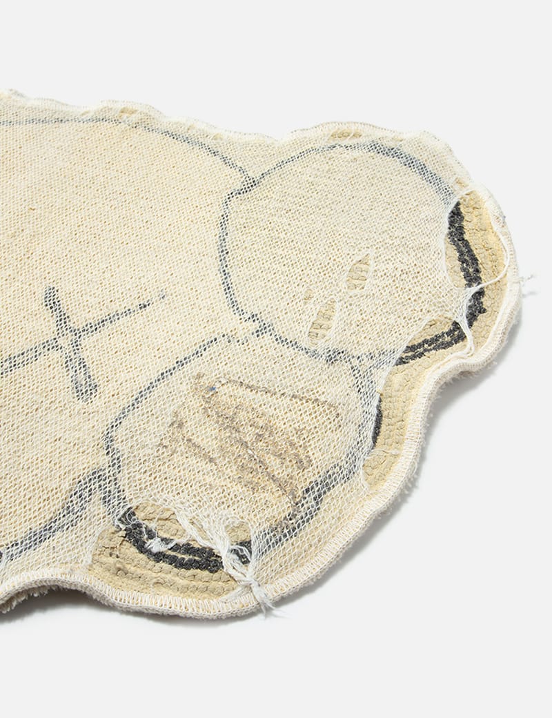 Original Fake G1950 Skull Rug - Beige vintage rug with wear, good
