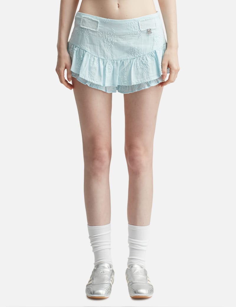 ★GLOWNY★LULU RUFFLE MINI SKIRT (WHITE)★正規品/直送料込 LULU RUFFLE MINI SKIRT – Glowny