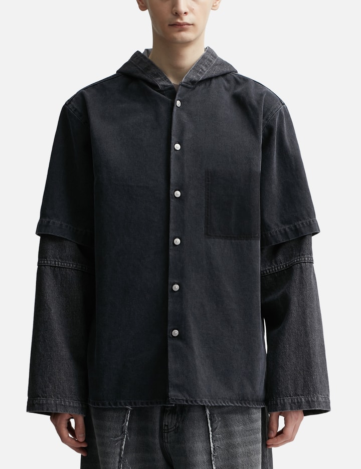 MM6 Maison Margiela - Two-Tone Denim Hooded Jacket | HBX
