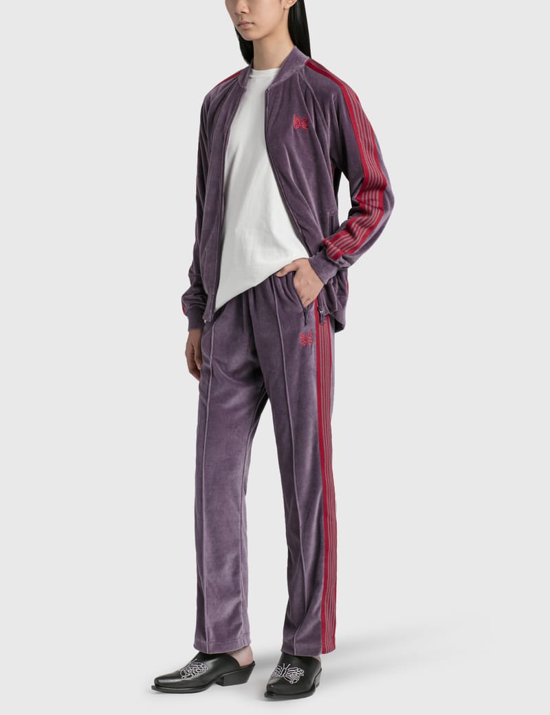 Needles - C/PE Velour Narrow Track Pants | HBX - Globally Curated