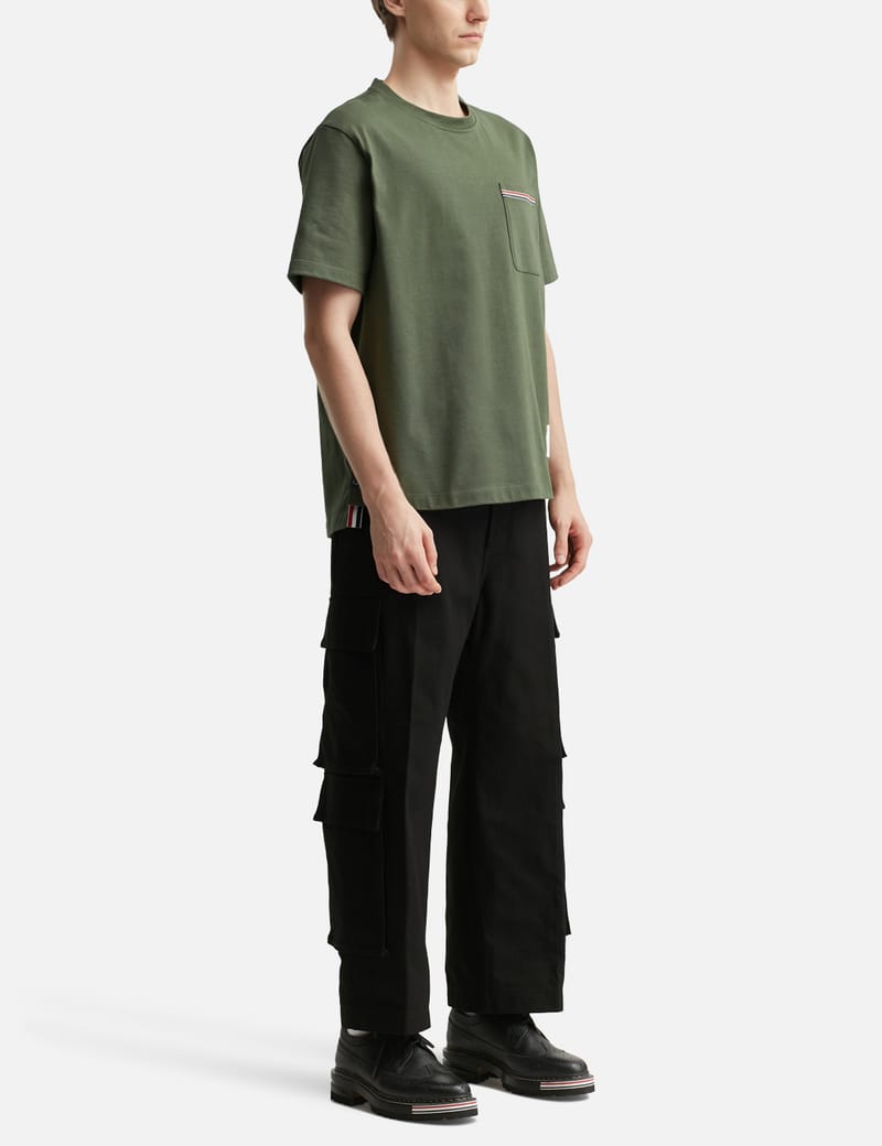 Thom Browne - Embroidered RWB Pocket T-shirt | HBX