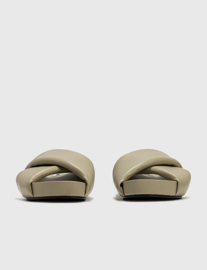 JIL SANDER 41 ベージュ クロスストラップサンダル（Jil Sander