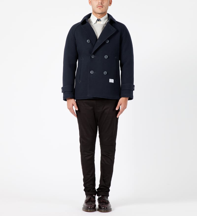 ジャケット・アウター BEDWIN MELTON P-COAT MARLON Bedwin & The Heartbreakers - Navy Marlon Peacoat Jacket