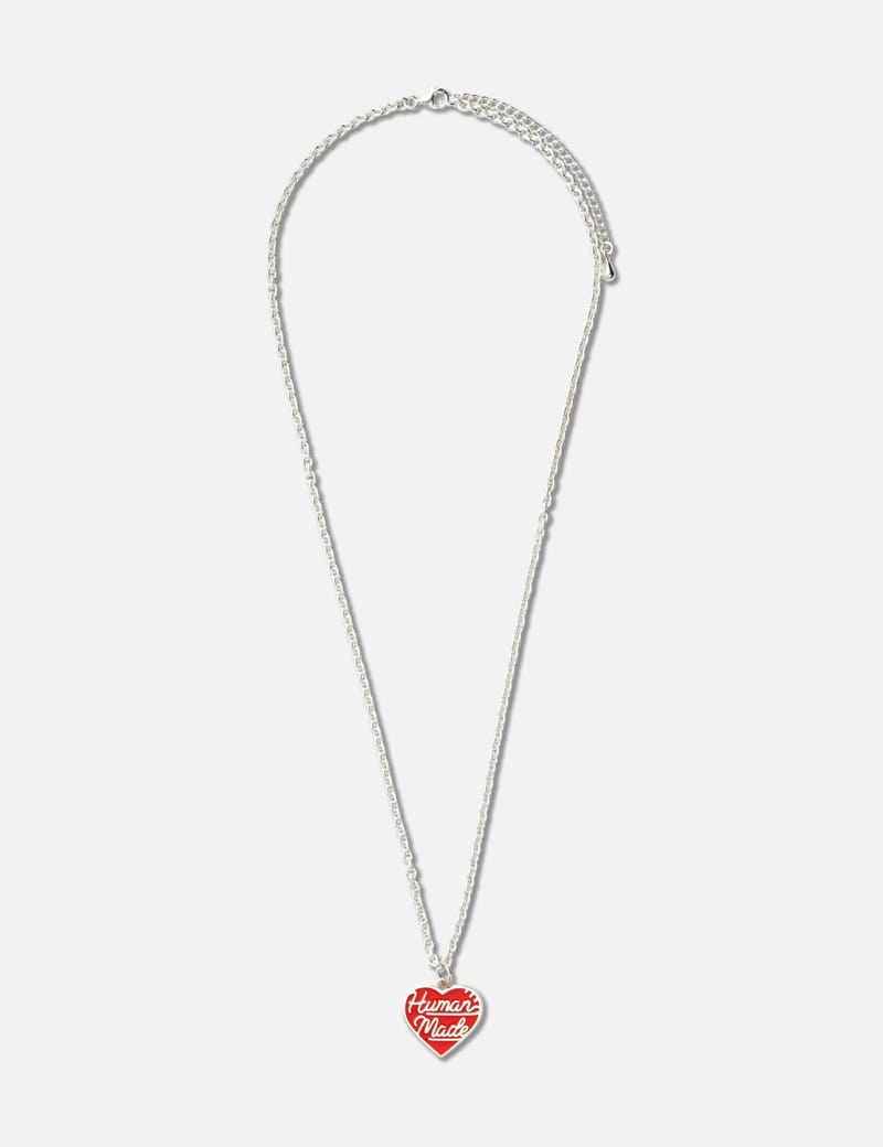 Human Made - Heart Silver Necklace | HBX - Globally Curated