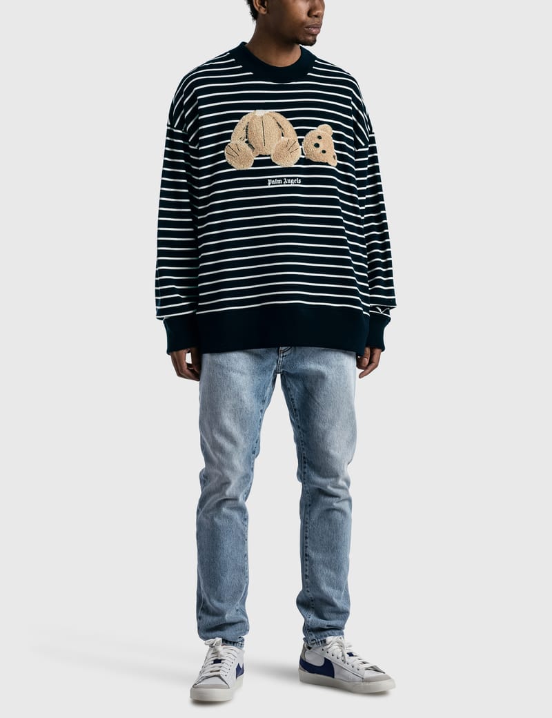 Palm Angels - Bear Stripes Sweatshirt | HBX - Globally Curated
