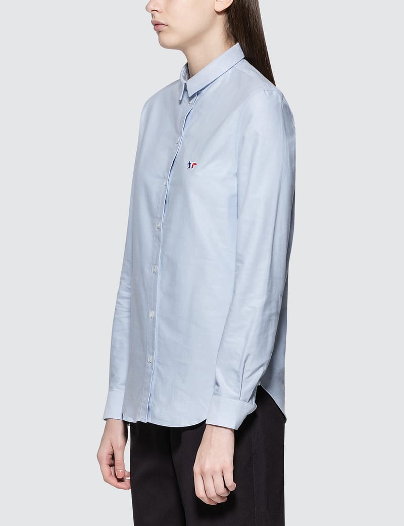 Maison Kitsuné - Oxford Tricolor Fox Patch Classic Shirt | HBX