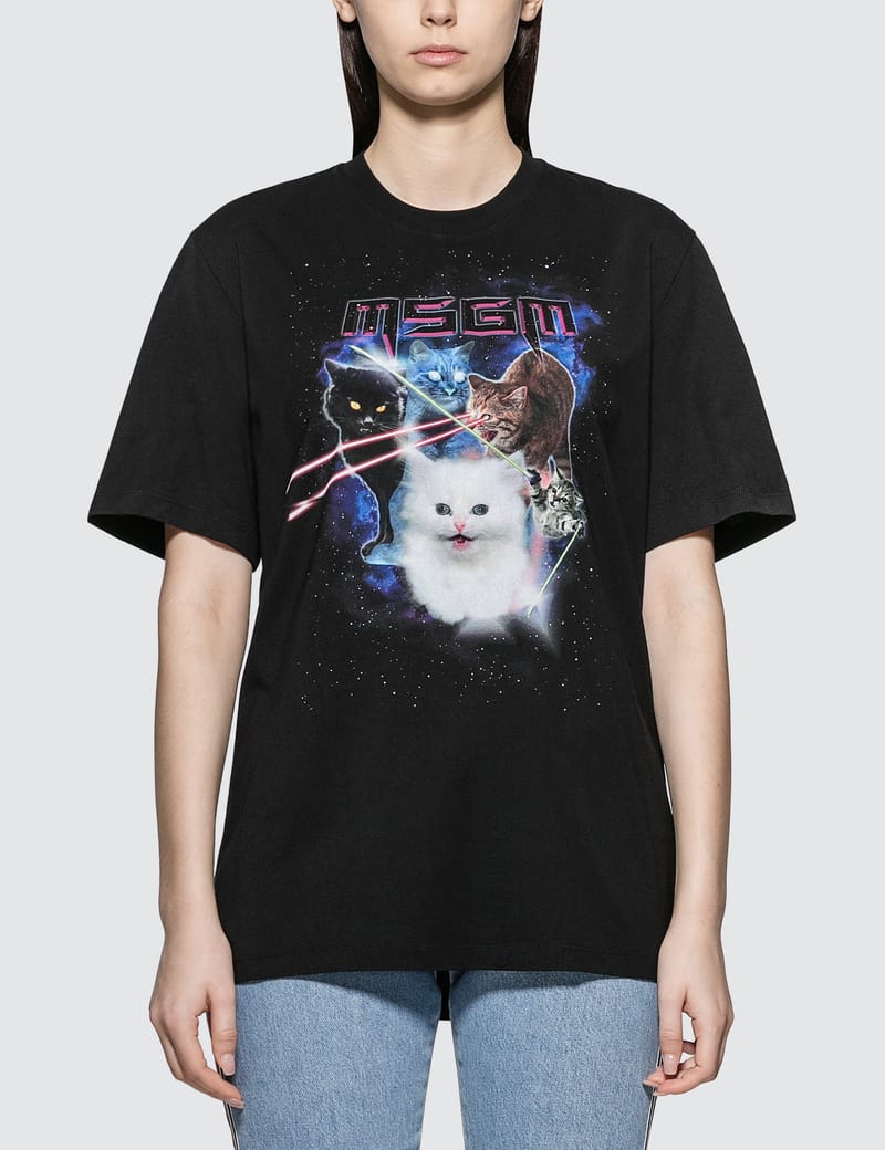 MSGM - Cats Graphic Print T-shirt | HBX - ハイプビースト(Hypebeast