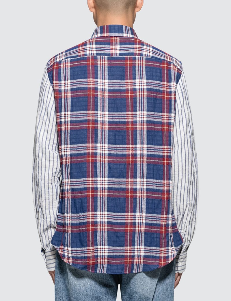 ロエベ - Patchwork Sleeve Check Shirt | HBX - ハイプビースト ロエベ - Patchwork Sleeve Check Shirt | HBX - ハイプビースト