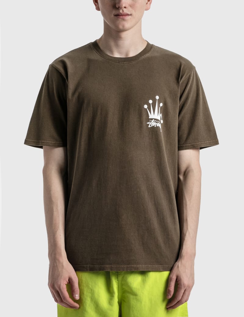 【STUSSY】大人気！リーガルクラウン ピグメントダイ T シャツ STUSSY】大人気！リーガルクラウン ピグメントダイ T シャツ