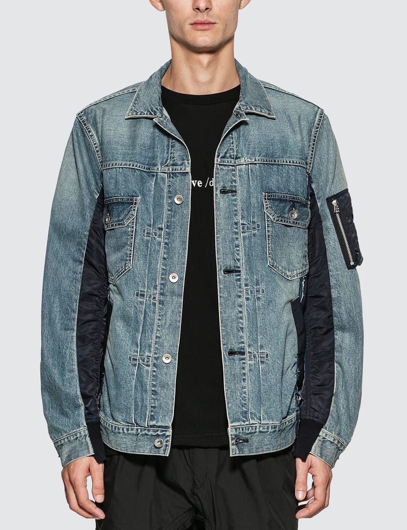 Sacai - MA-1 Denim Jacket | HBX - Globally Curated Fashion and