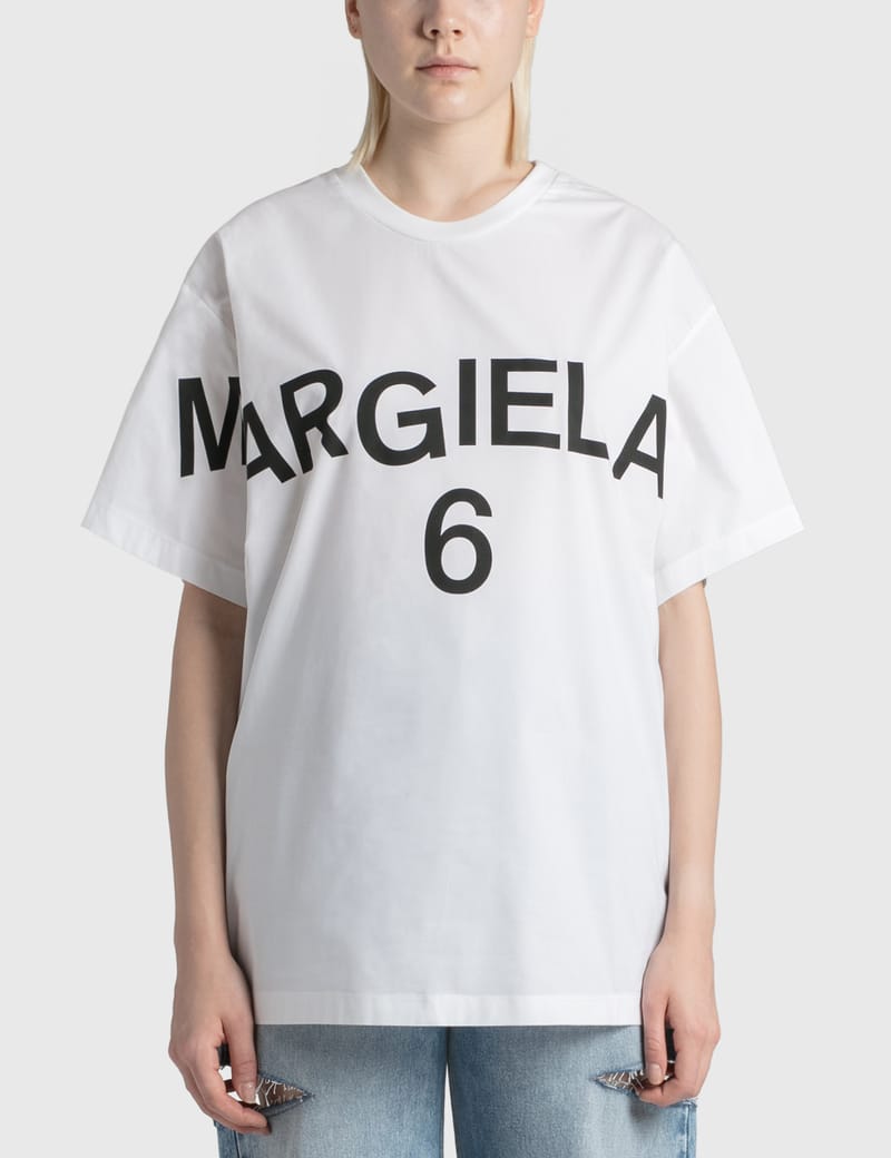 MM6 MAISON MARGIELA コットンポプリン ロゴTシャツ