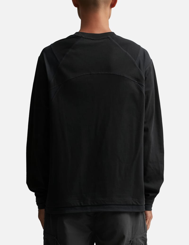 [SAN SAN GEAR] /☆ 24FW MESH PANELED LONG SLEEVES/DARK BROWN MESH PANELED LONG SLEEVES [BLACK] - SAN SAN GEAR
