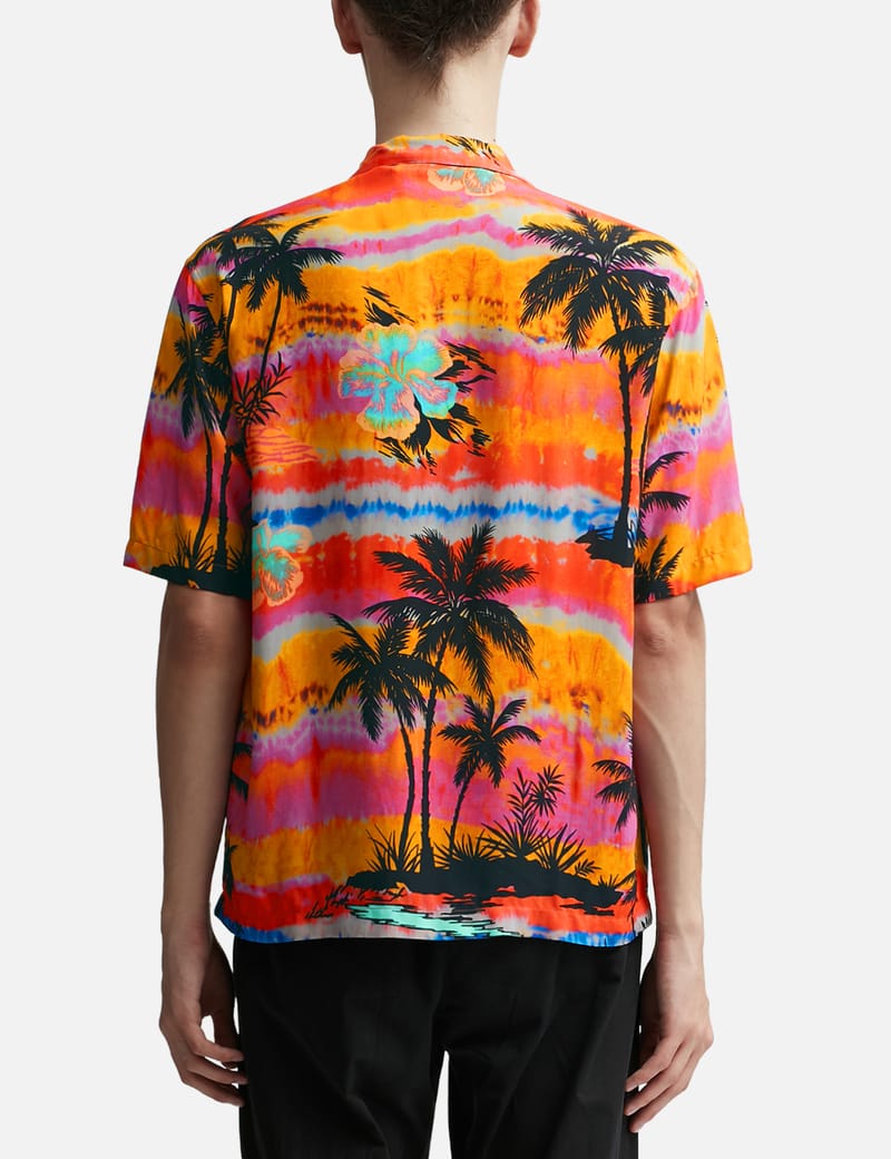 Palm Angels - Psychedelic Palm Bowling Shirt | HBX