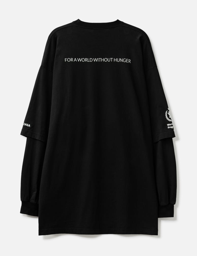 バレンシアガ　ワールドフード　ロングTシャツ Balenciaga WFP Double Sleeves T-shirt | Saks Fifth Avenue