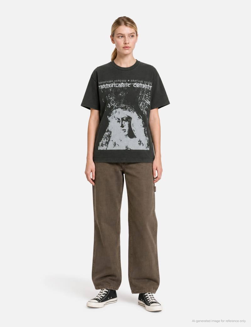 Basketcase I Heart T-Shirt - White ribbed crewneck tee with
