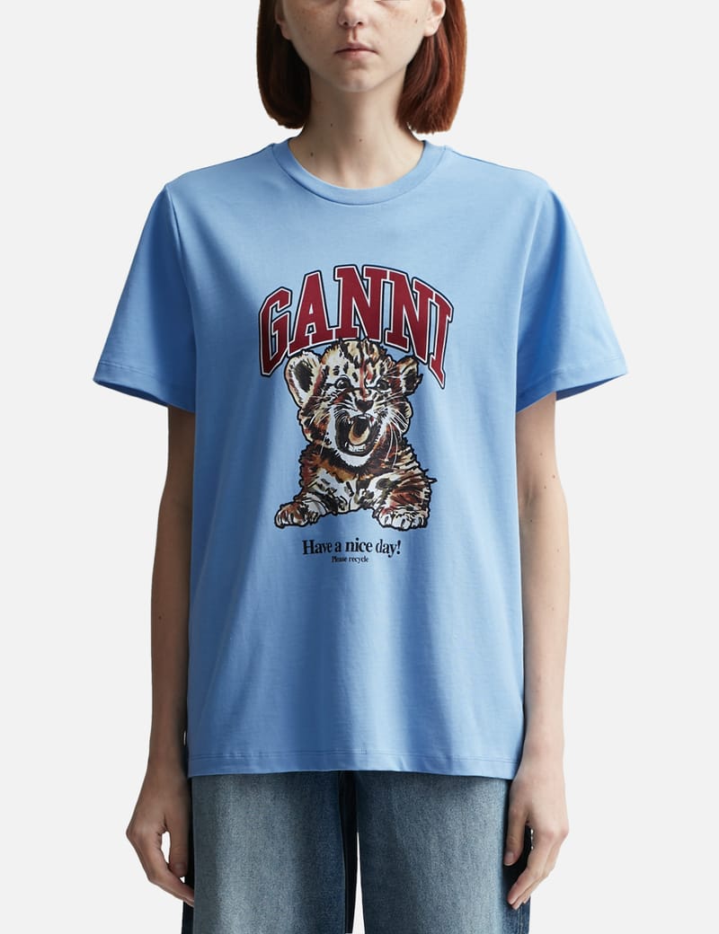 GANNI Tシャツ Tiger ホワイト tshirt-4-1-3e10a.jpg?fit=max&w