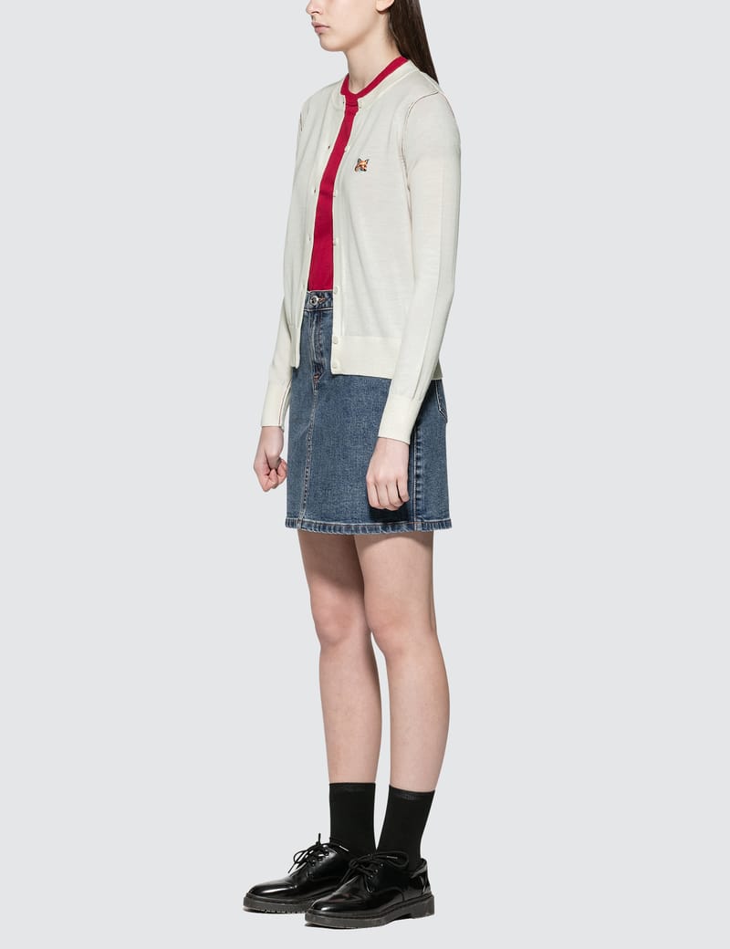 Maison Kitsuné - Merinos Classic Cardigan | HBX - Globally Maison Kitsuné - Merinos Classic Cardigan | HBX - Globally
