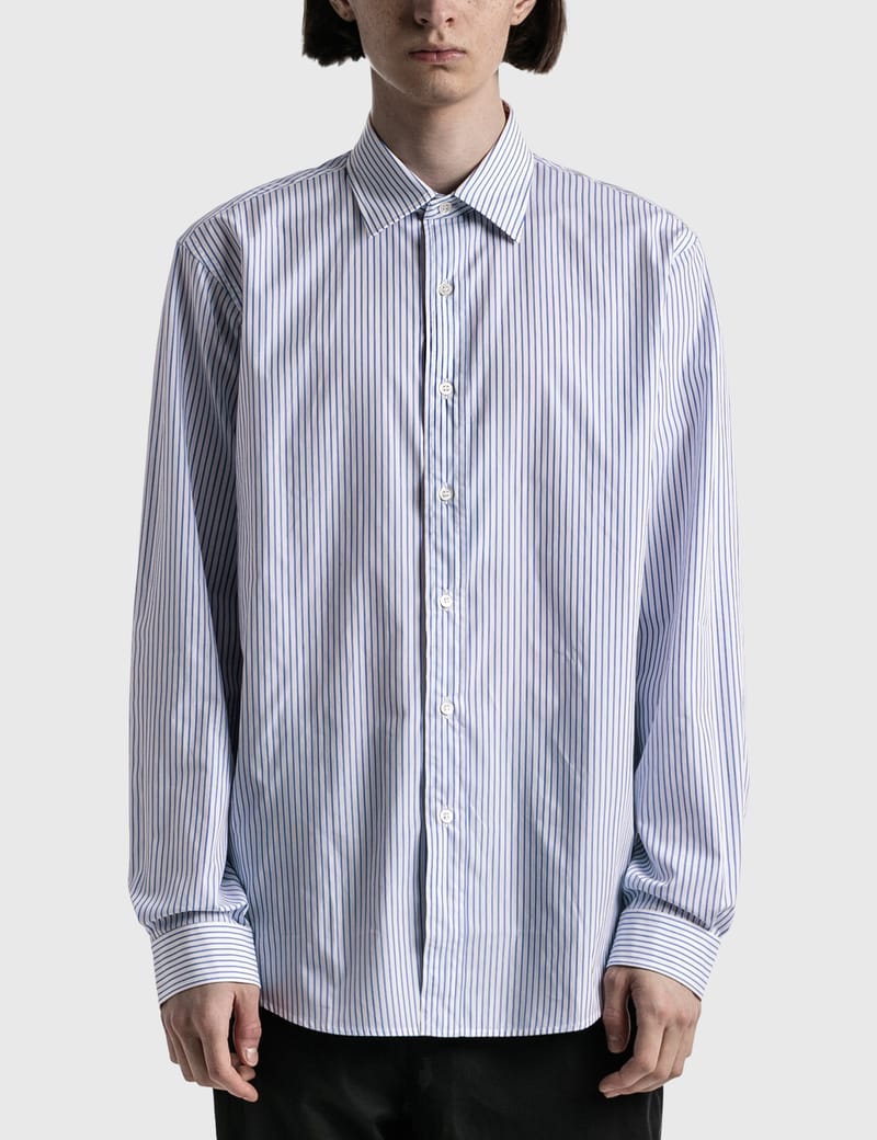 Maison Margiela - Stripe Poplin Shirt | HBX - Globally Curated