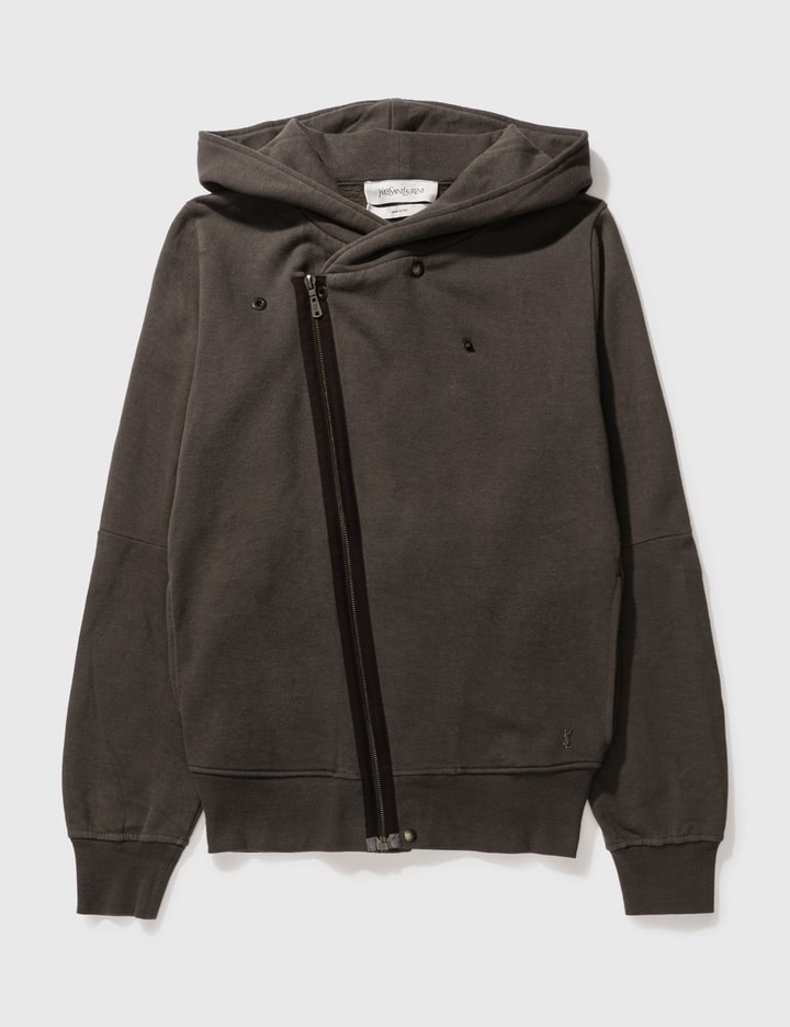 Saint laurent zip hoodie fur clearance