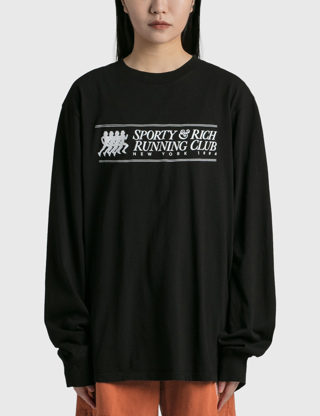 Sporty & Rich 94 Running Club Long Sleeve Tshirt HBX Globally Curated Fashion and
