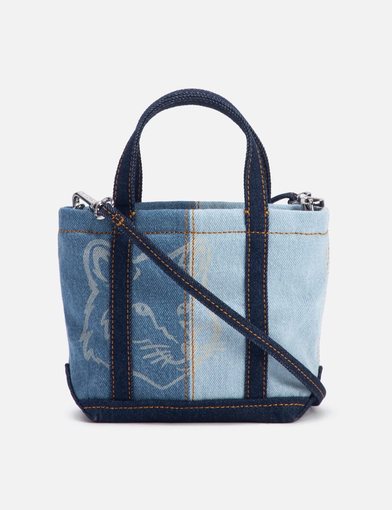 ショルダーバッグ・ポシェット Maison Kitsune FOX HEAD MINI DENIM TOTE Maison Kitsuné - FOX HEAD MINI DENIM TOTE | HBX - Globally