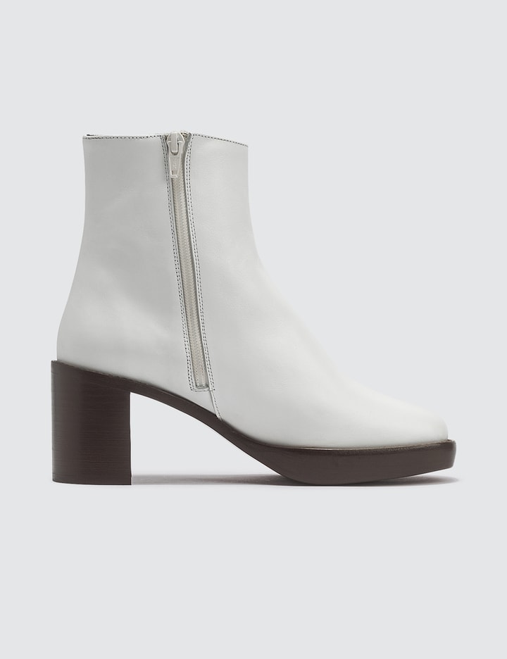 BY FAR - Ellen White Leather Boots | HBX - Globally Curated Fashion and ...