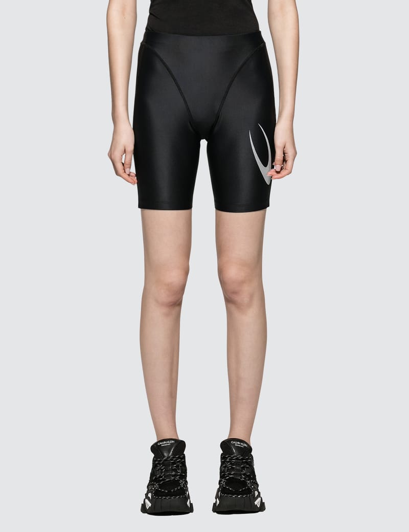 Marine Serre - Feminine Shiny Cycling Shorts | HBX