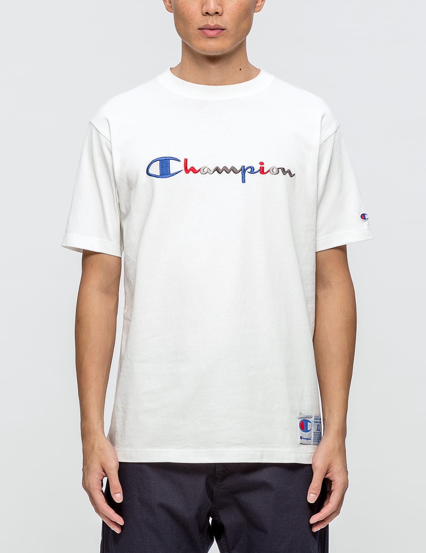 Champion Japan - Tri-color Script Embroidery S/S T-Shirt | HBX 