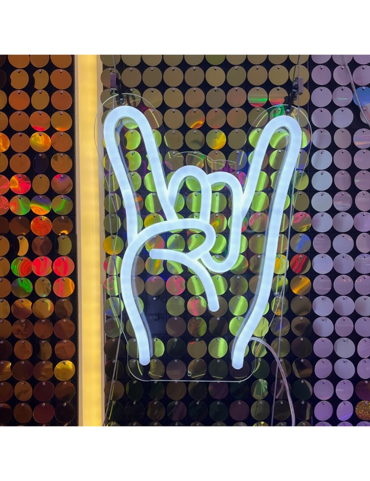 Electric Confetti - Rock On Mini LED Neon Sign | HBX