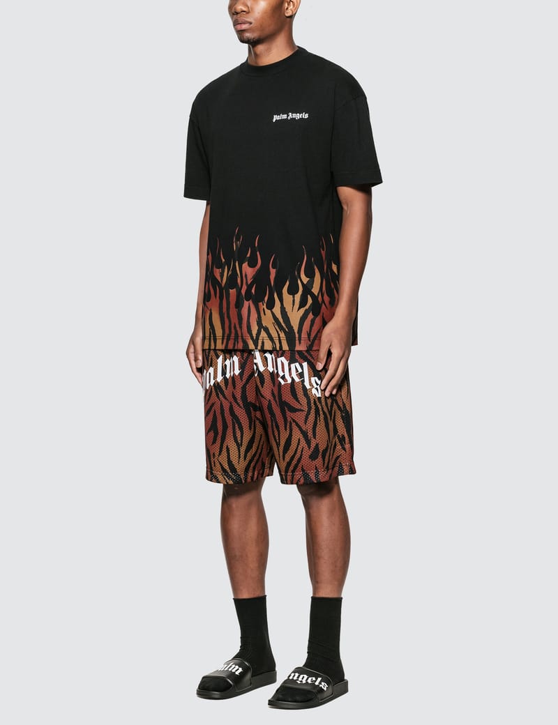 Palm Angels - Tiger Flames T-Shirt | HBX - Globally Curated