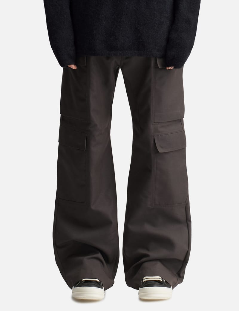Rick Owens Geth Cargo Pants - イタリア製、ルーズフィットのスナップ