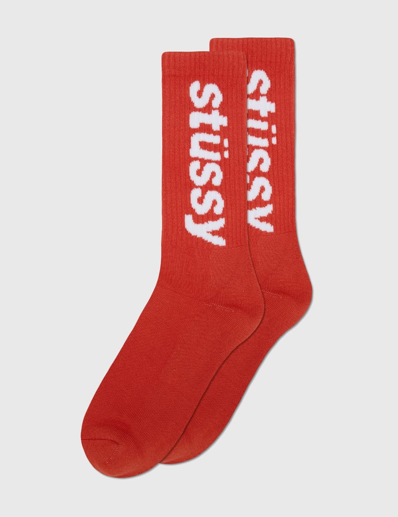 Stüssy - Helvetica Jacquard Crew Socks | HBX - Globally Curated