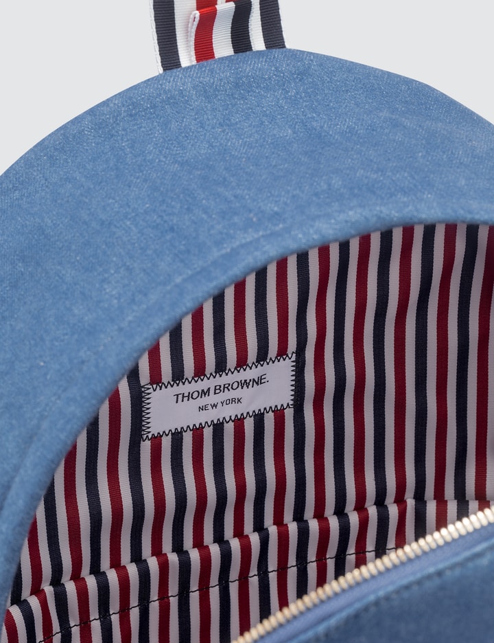 Thom Browne - Unstructured Backpack In Washed Denim + Pebble Grain ...