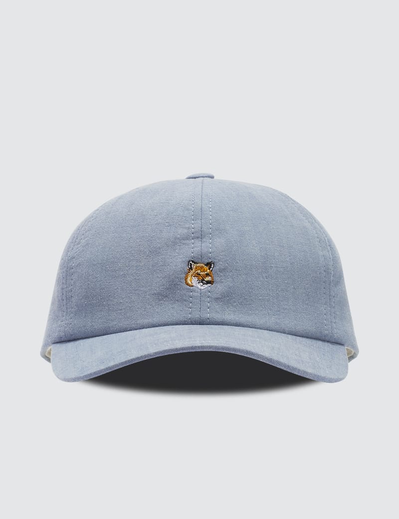 Maison Kitsuné - 6P Small Fox Head Embroidery Cap | HBX - Globally