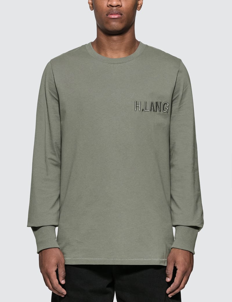 Helmut Lang - Raised Font Long Sleeve T-Shirt | HBX