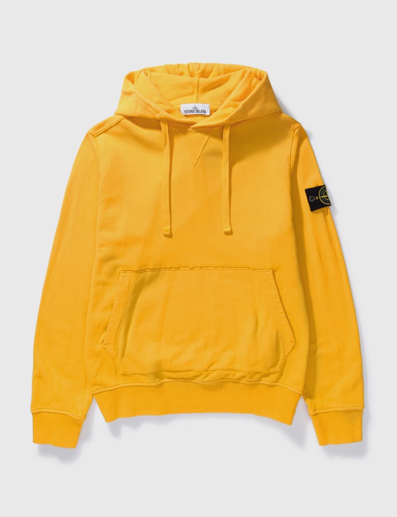 Stone island yellow discount hoodie