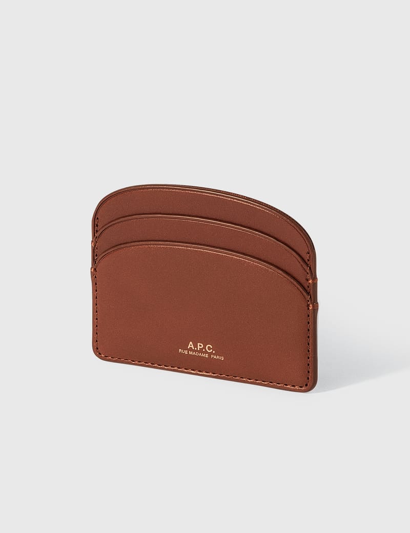 ◇A.P.C.◇ Half Moon PXBJQ F63270 LZZ Card Wallet Demi-lune cardholder - Smooth leather - A.P.C. Ready-to-wear