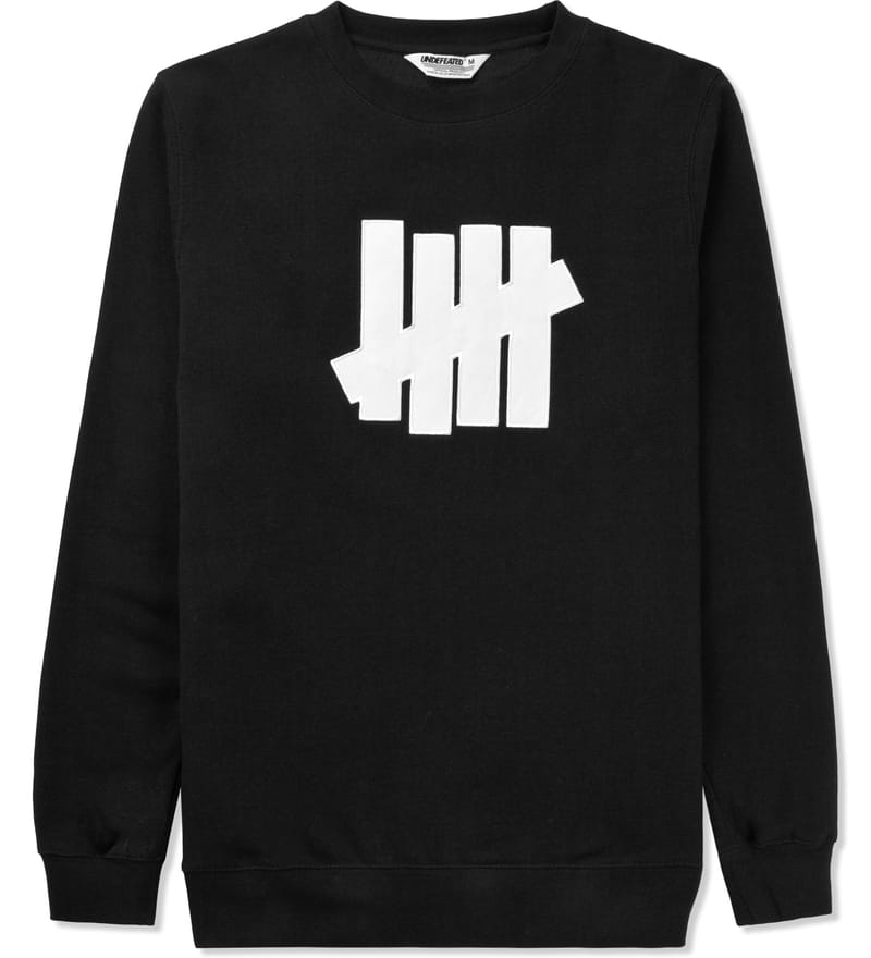 Undefeated - Black 5 Strike Crewneck Sweater | HBX - Globally