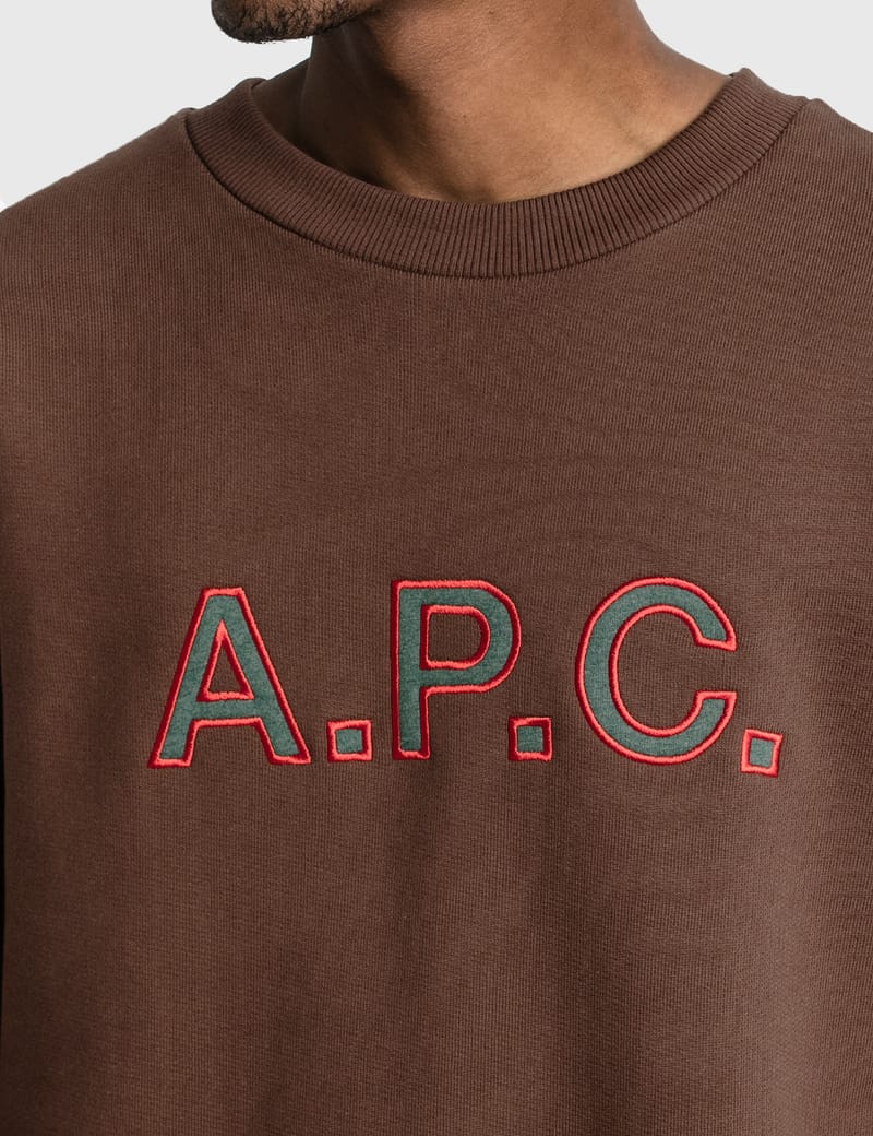 【送料&関税込】A.P.C. Logo Sweatshirt A.P.C. embroidered-logo Sweatshirt | Blue | FARFETCH