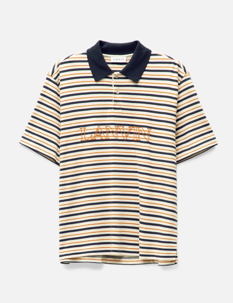 Lanvin - Striped Polo Shirt | HBX - Globally Curated Fashion and